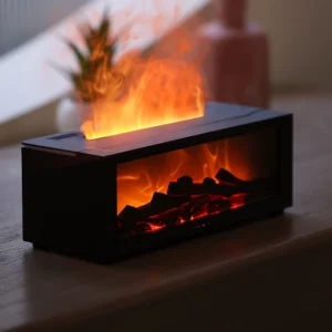 Simulation Flame Fireplace Humidifier Aroma Diffuser with Remote Control